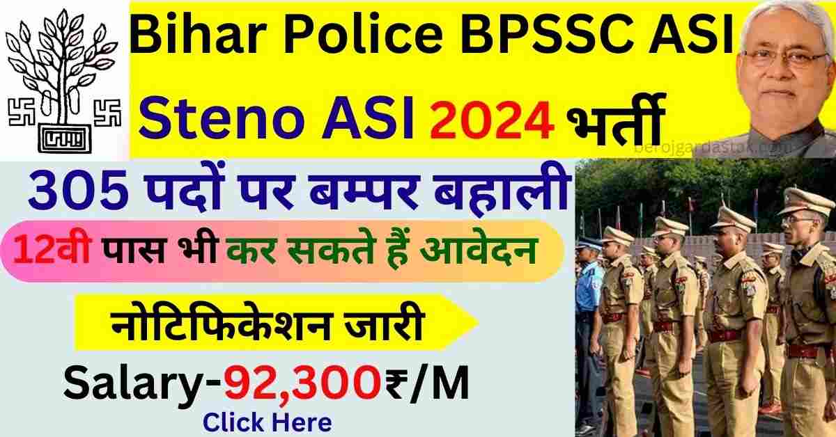 Bihar Police BPSSC ASI Syllabus 2024